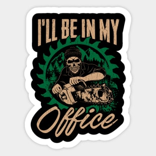 Funny Woodworker Lumberjack Design Sticker